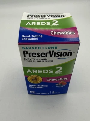 PreserVision AREDS 2 Fórmula Masticables - Baya Mixta - 60 Comprimidos - CADUCIDAD 10/2026 Foto 1 de 2