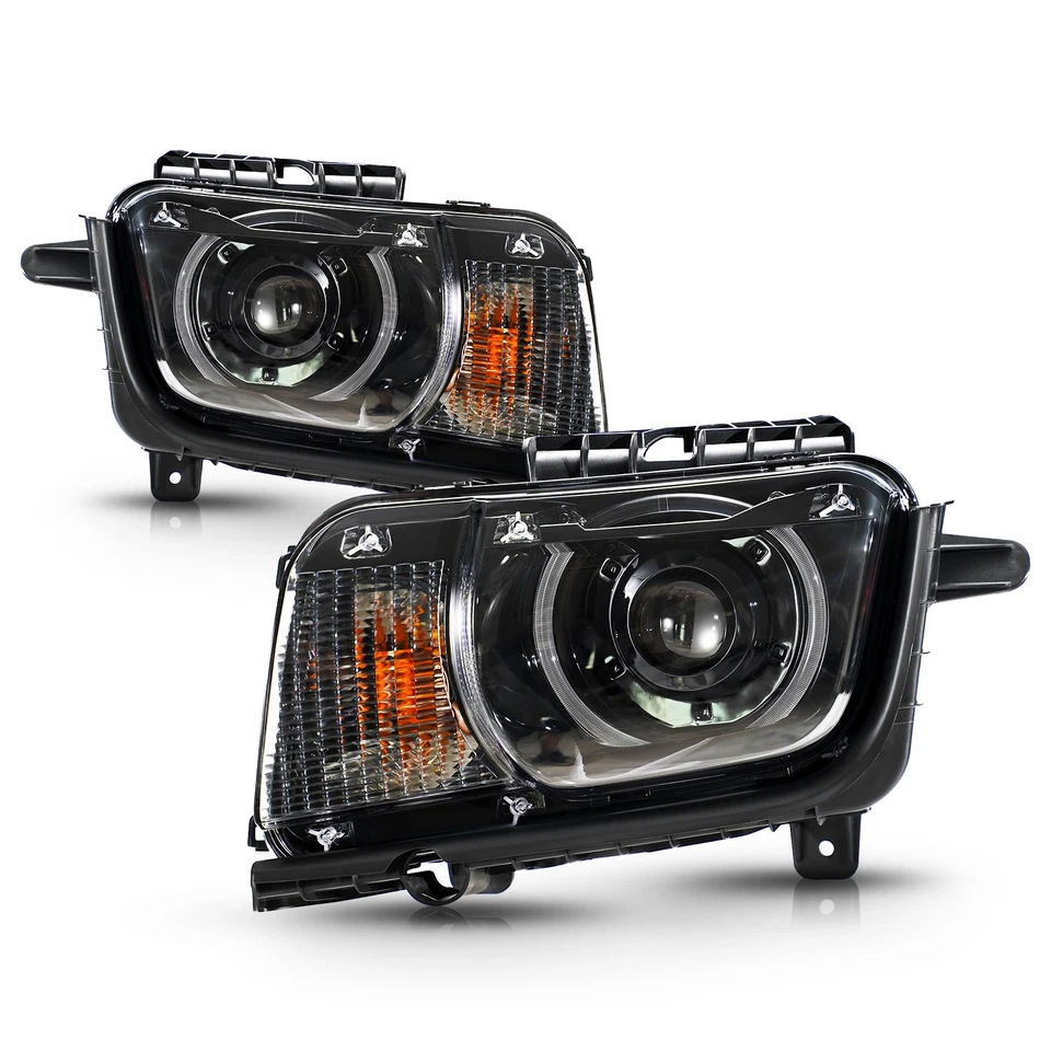 Upgrade Halogen Headlights 2010-2013 Chevy Camaro W/ LED DRL Pair Left+Right - Imagem 1 de 4