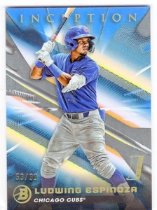 Ludwing Espinoza 2023 Bowman Inception #9 Blue Foil Chicago Cubs #/99 - Picture 1 of 2