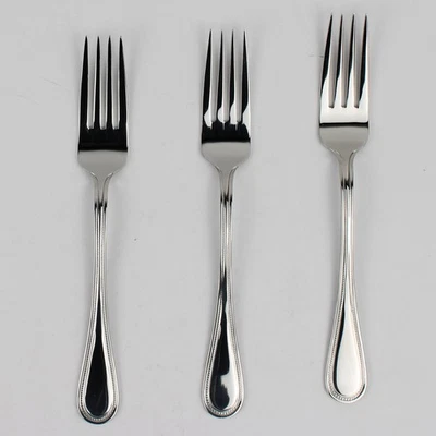 Lote de 3 cubiertos Martha Stewart MFS7 (ino inoxidable) tenedores de cena de 8,5" de largo Foto 1 de 4