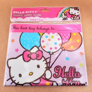 Hello Kitty Party Loot Bags - Set of 8 Favor Bags - Amusement Park & Balloons - Picture 1 of 4