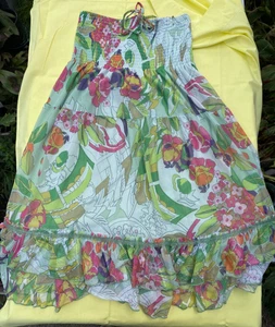 Anthropologie Lapis Röhrenkleid Maxirock Fee Boho M Blumen wandelbar grün - Bild 1 von 4