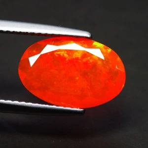 1.96 Ct Esteemed (13 x 8 mm) Oval 100% Natural Orangy Red Fire Opal Gemstones - Picture 1 of 7