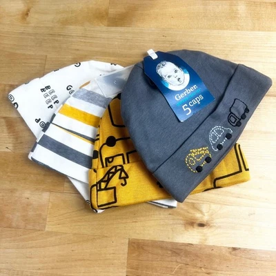 Gerber Gorras Bebé Sombreros Gorros Construcción Niño Regalo Talla 0-6M NUEVO Foto 1 de 4