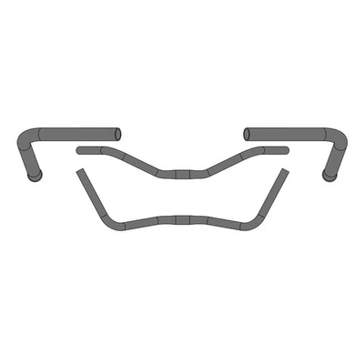 E-Bike Lenker Ergo Tec Country Bügel 25.4 Alu-Stahl Fahrrad Lenker lvl 4 silber - Bild 1 von 2