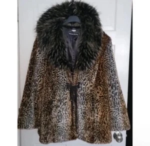 Pamela McCoy faux fur Leopard coat/ XL - Picture 1 of 1