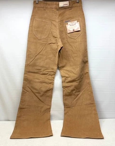 Vintage 70er Roadrunner 7007 hellbraun Cord Baggy weites Bein Hose Herren 32x35 neu aus altem Lagerbestand - Bild 1 von 13