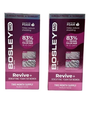Bosley MD REVIVE+ Densifying Foam For Women 2.11oz 2 Month Supply Lot of 2 - Image 1 of 3