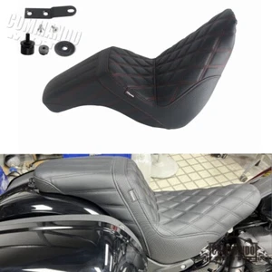 For Harley Low Rider ST FXLRST FXLRS 2018-2024 Comfort Type 2-Up Seat Red Stitch - Picture 1 of 9