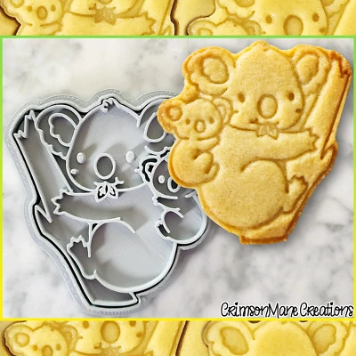 Koala and Baby Cookie Cutter Cute Australian Animal Baking Fondant Tool Ceramic - image 1 of 4
