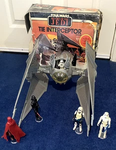 Star Wars Tie Interceptor 1983 Palitoy With tatty Box And figures - Bild 1 von 22
