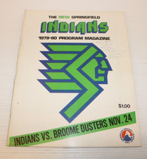 1979-1980 SPRINGFIELD INDIANS AHL PROGRAM, November 24, 1979 vs Broome Dusters
