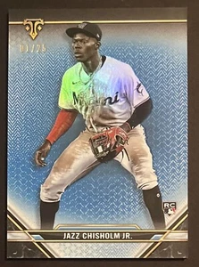 2021 TOPPS TRIPLE THREADS JAZZ CHISHOLM SAPPHIRE PARALLEL ROOKIE RC #22 @ 1/25 - Picture 1 of 2