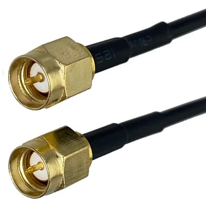 1pce RG174 SMA male plug to SMA male plug Connector RF Jumper pigtail 4inch~10FT - Picture 1 of 28
