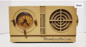 1954 Stromberg Carlson C3 Orologio AM Tubo Radio Senape Marrone Eccellente - Foto 1 di 7