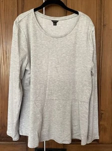 Ann Taylor NWT XL Heather Gray Heavy Weight Tshirt Material Drop Flared Waist - Picture 1 of 5