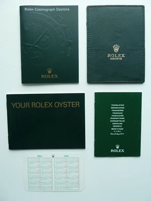 Rolex Daytona Booklet set 5 pezzi - inglese dal 1 al 2003 - - Immagine 1 di 4