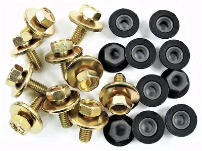 Parafusos e porcas de corpo HONDA 6mm - M6-1.0 x 16mm de comprimento - 10mm hexagonal - 20 peças (10ea) - #384 - Imagem 1 de 4