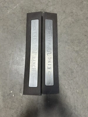 2015-2020 Ford F150 17-22 F250 King Ranch Brown Front Set Door Sill Scuff Plates - Image 1 of 2