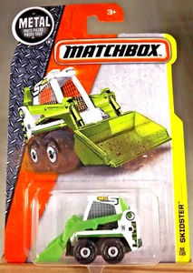 2015 Matchbox 50/125 MBX Construction SKIDSTER White-Green w/Chrome Hub Spokes - Picture 1 of 6