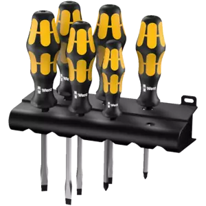 Wera 932 S/6 Schraubendrehersatz Kraftform Der Schraubmeißel + Rack, 6-teilig - Bild 1 von 18