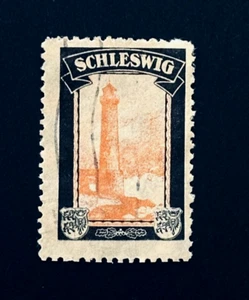 Germany SCHLESWIG Stamp - 1920 Lighthouse - Cinderella Used  r63 - Picture 1 of 2