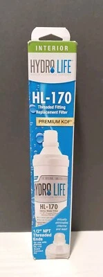 Hydro Life Camco 52103 Water Filter Only HL-170 1/2” NPT Threaded Ends - Image 1 of 4
