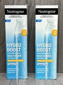LOTTO DI 2 Neutrogena Hydro Boost crema idratante viso ampio spettro SPF 50 1,7 oz 2026+ - Foto 1 di 1