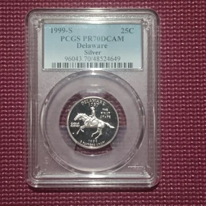1999-S DELAWARE Silver Proof Quarter PR70 NICE LOW PRICE!! - Picture 1 of 2