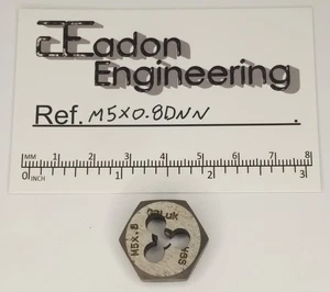 M5 x 0.8mm Metric Die Nut, HSS. By Goliath. Brand new. 13/16" A/F. - Picture 1 of 1