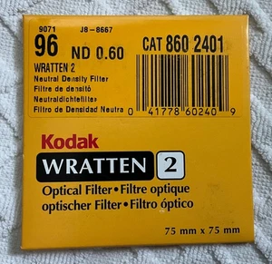 KODAK WRATTEN 2 GEL FILTER (75X75MM) 3X3 INCHES ND 0.60 - Picture 1 of 2