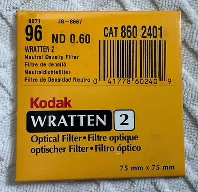 KODAK WRATTEN 2 GEL FILTER (75X75MM) 3X3 INCHES ND 0.60 - Image 1 of 2