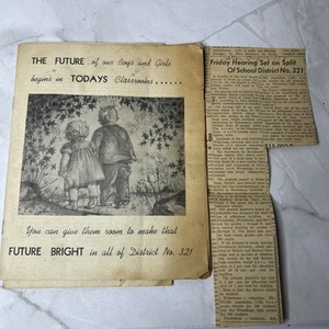 1954 School District No 321 Breakup Paperwork for Winnebago County Il. f - Picture 1 of 14