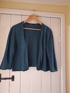 BEAUTIFUL SEASALT VANESSA COTTON CARDIGAN LIGHT SQUID TEAL 16/18 HARDLY WORN - Picture 1 of 6