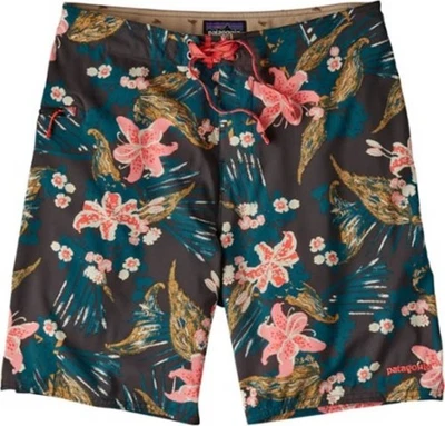 Patagonia Stretch Planing Boardshorts 20" Men 32 Kelp Garden Black Floral 86611 - Image 1 of 4