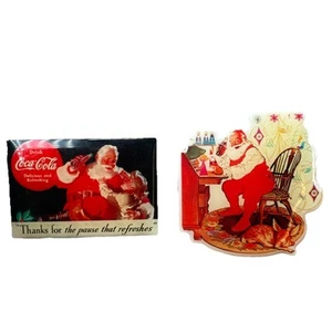 Coca-Cola Christmas Santa Claus Lapel Pins Set Of 2 Sonoma Pins Enamel Pinback - Picture 1 of 10
