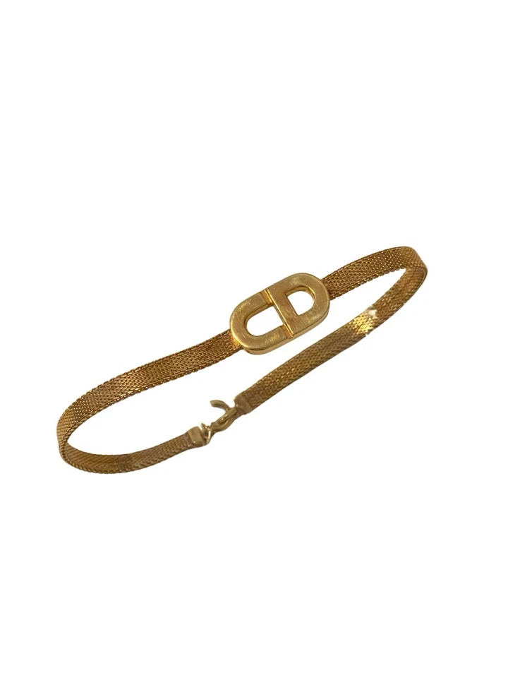 Auténtico brazalete de serpiente Christian Dior chapado en oro Foto 1 de 4