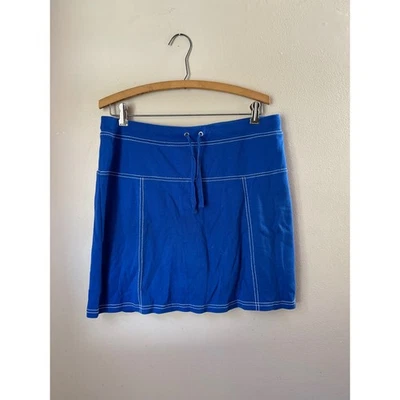 Mini-saia feminina Anne Klein esporte azul tênis golfe preppy - Imagem 1 de 4