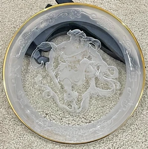 Orion 9" Vintage Collector Plate  Morgantown Crystal with  gold trim 1990 - Picture 1 of 2