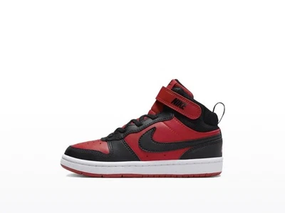 Tênis Nike Court Borough 2 Mid Bred University vermelho/preto tamanho pré-escolar sem tampa - Imagem 1 de 4