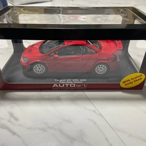 Boxed 1/18 Scale Peugeot 307 Wrc 2005 Plain Body Version Autoart Miniature Car M - Bild 1 von 3