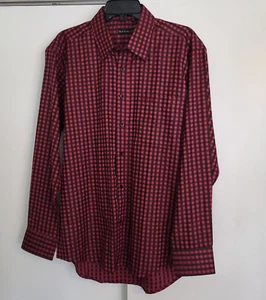 Paul Smith Mens Red Black Plaid Dress Button Long Sleeve Shirt Sz XXL - Picture 1 of 12