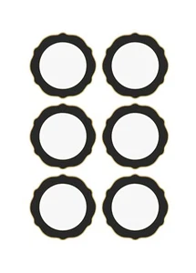 Jaswely Collection Porcelain Side Plates, Set of 6 (Black) - Picture 1 of 5