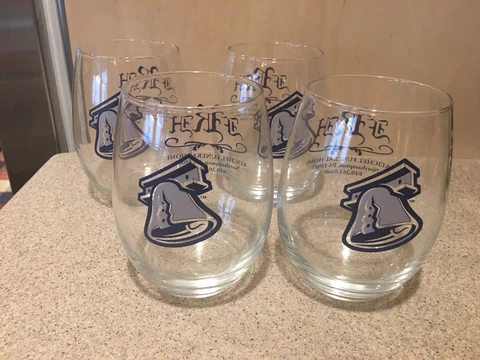 Lehigh Valley Iron Pigs Set of 4 - 16 Ounce Wine Glasses (SGA)  - New Cover