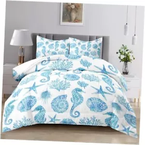 sea Shell Bedding Comforter Sets Beach Theme,Sea Bed Set,Ocean Queen Dhx21 - Picture 1 of 7