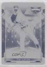 2022 Leaf Vibrance Printing Plate Black 1/1 Tom Glavine #BA-TG1 HOF 2b2