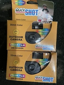  VINTAGE QUICK SHOT 35MM COLOR DISPOSABLE OUTDOOR CAMERA 15 EXPOSURE 200 ISO/ASA - Picture 1 of 2