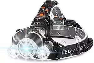 Linterna Frontal Led Recargable Faro Brillante De 10000 Lumenes Kit De Linterna - Picture 1 of 12