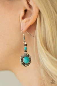 Pendientes Paparazzi Desert Bliss azules  - Imagen 1 de 3