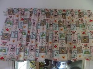 Mercado de pulgas, Pennsylvania holandés, flores, clanzas de ventana hechas a mano, 42 x 16 NUEVO - Imagen 1 de 4